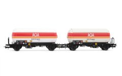 Jouef HJ6289 - H0 - 2-tlg. Set Gaskesselwagen AGA Progas, SNCF, Ep. IV